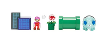 Nintendo Super Mario 2.5" Wonder Diorama Set with Bubble Mario Toy New W Tag