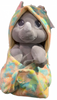 Disney Parks Animal Kingdom Rhino Babies Plush in a Blanket Pouch New With Tag