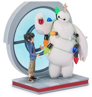 Disney Parks Hiro Wrapping Light Baymax Sketchbook Christmas Ornament Big Hero 6