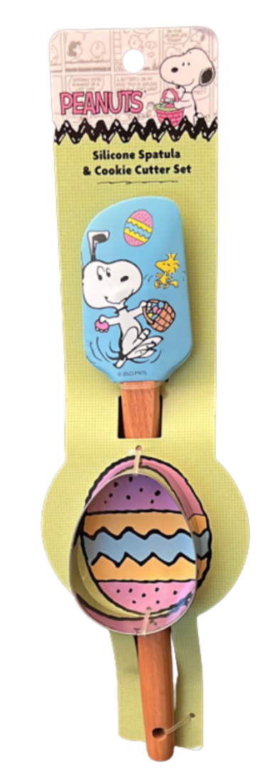 Peanuts Snoopy Silicone Spatula Cookie Cutter Set Easter New With Tag