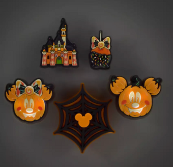 Disney Parks Mickey and Minnie Mouse Halloween Light-Up Jibbitz Set by Crocs New