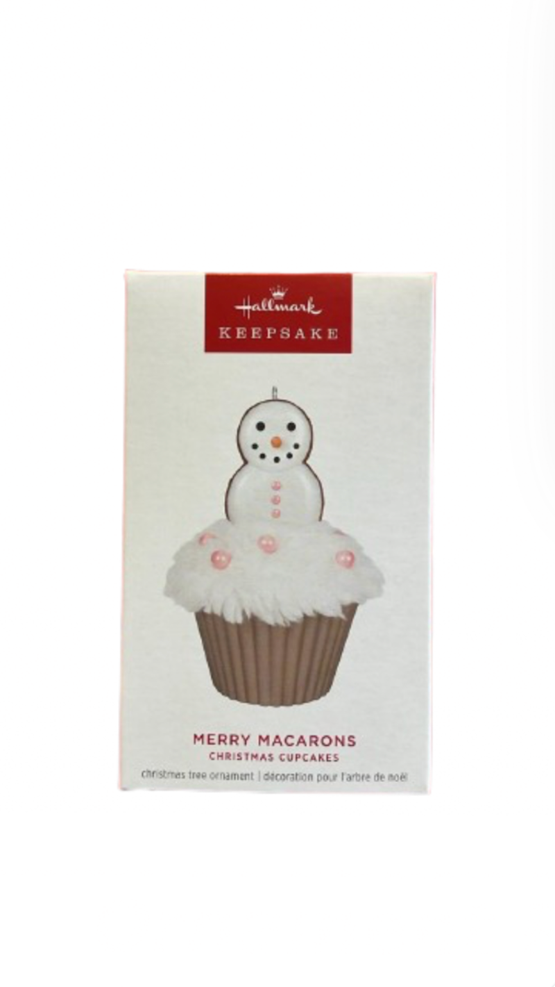 Hallmark 2025 Keepsake Merry Macarons Christmas Cupcakes Ornament New with Box