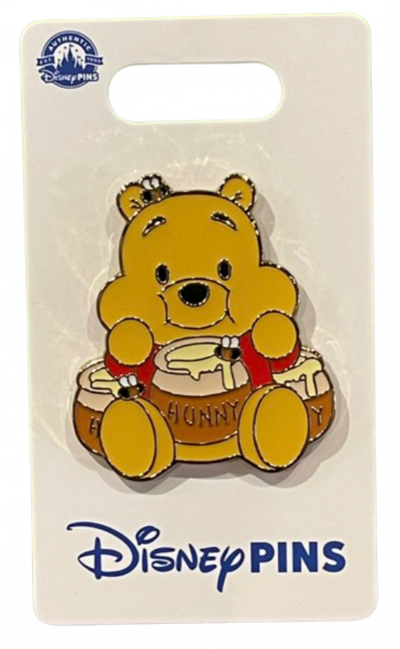 Disney Parks Winnie The Pooh Eating Hunny Pin New With Card