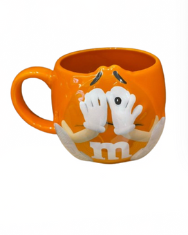 M&M's World Orange Character 3D Sculpted Coffee 18oz Mug New