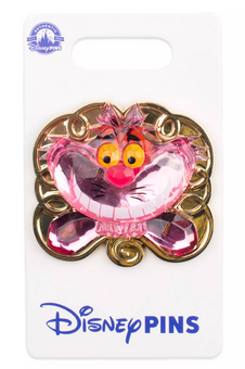 Disney Parks Cheshire Sculpted Acrylic Pin, Alice in Wonderland New With Card