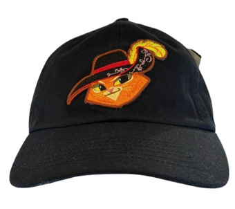 Universal Studios Shrek Puss in Boots Cat Adult Baseball Hat Cap Black New w Tag