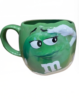 M&M's World Green Character 3D Sculpted Coffee 18oz Mug New