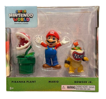Universal Studios Nintendo World Mario Piranha Plant Bowser Jr Figure Set New