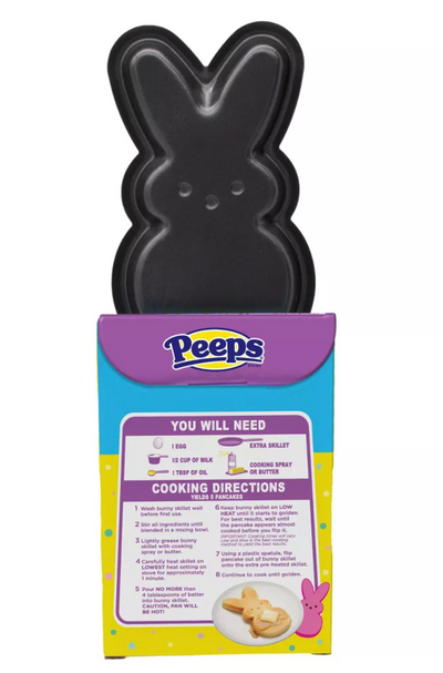 Peeps Peep Easter Bunny Pancake Skillet Set 4.2oz for 5 Buttermilk Pancake New
