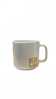 Disney Parks Walt Disney World Gold Logo White Ceramic Coffee Mug New