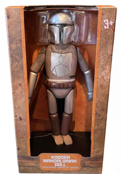Disney Parks Star Wars Galaxy Edge Wooden Mandalorian Doll Display Base New Box