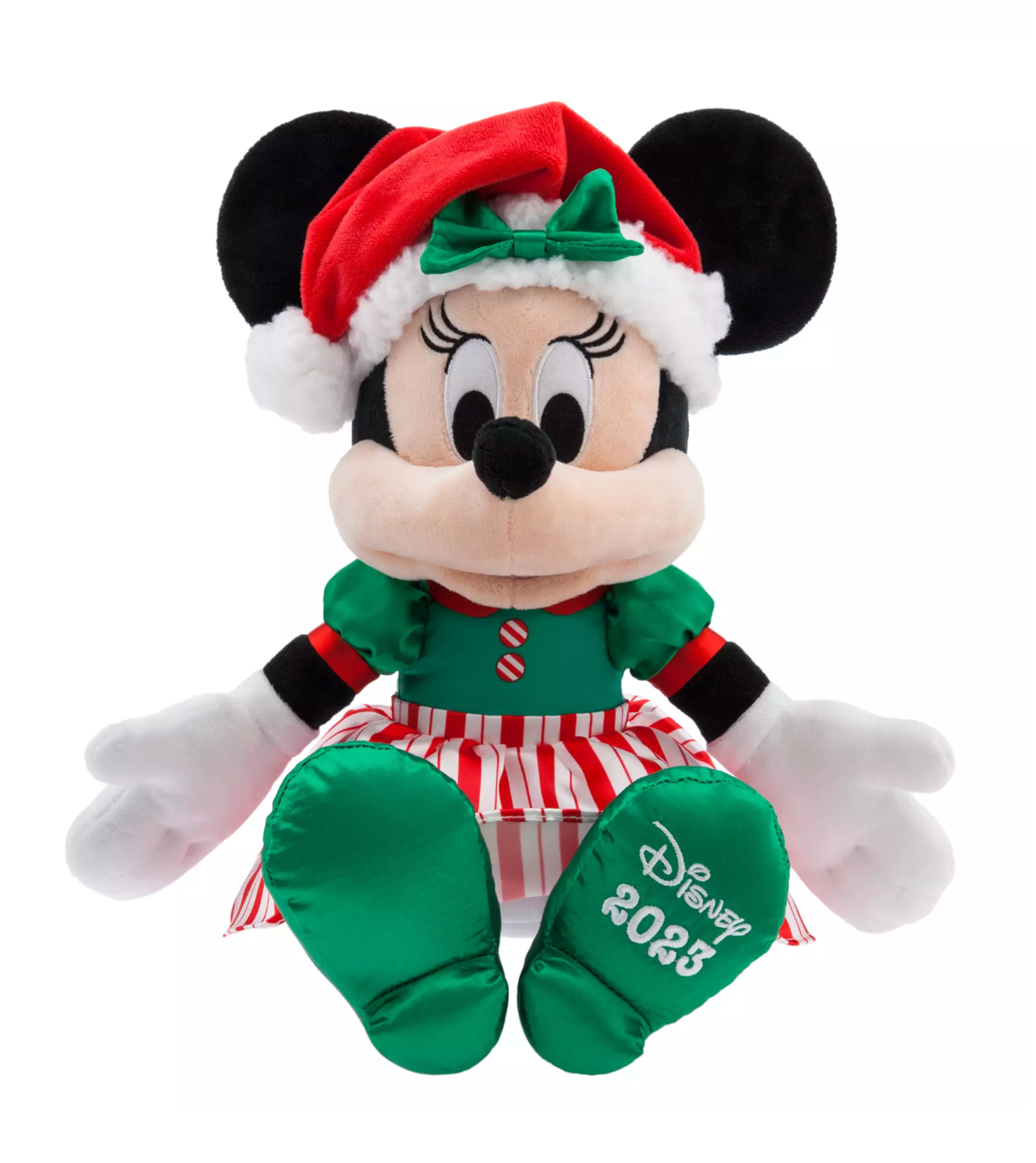 Disney 2023 Minnie Santa Candy Cane Costume Holiday Christmas Plush New w Tag