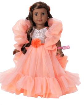 American Girl Peaches ’n Cream Barbie Collector Dark Brown Hair Doll New w Box