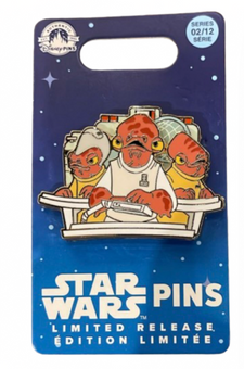 Disney Parks Star Wars Admiral Ackbar 2/12 Pin New With Card