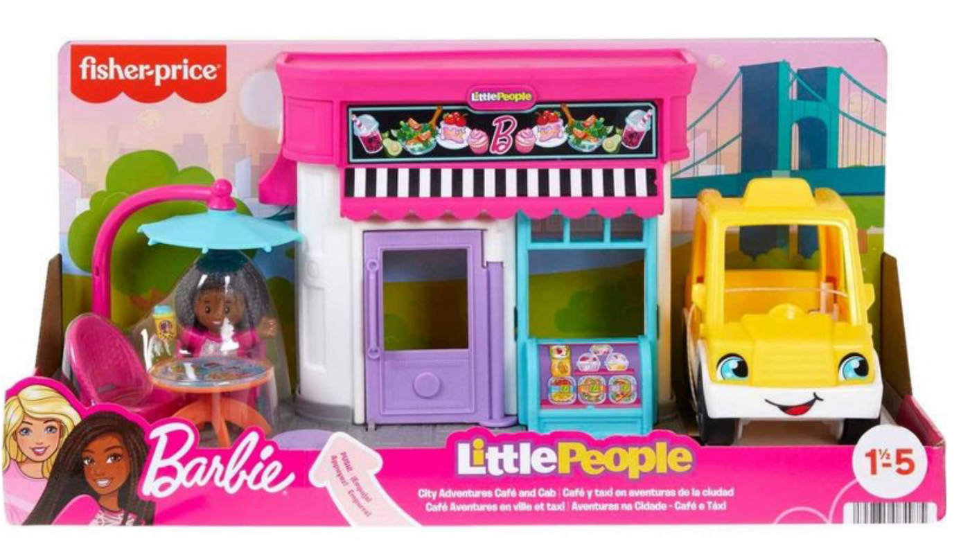 Fisher-Price Little People Barbie City Adventures Cafe Playset Toy New With Box