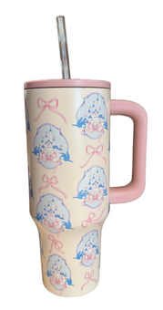 Disney Parks Castle and Bows Stainless Steel Travel Tumbler New with Tag