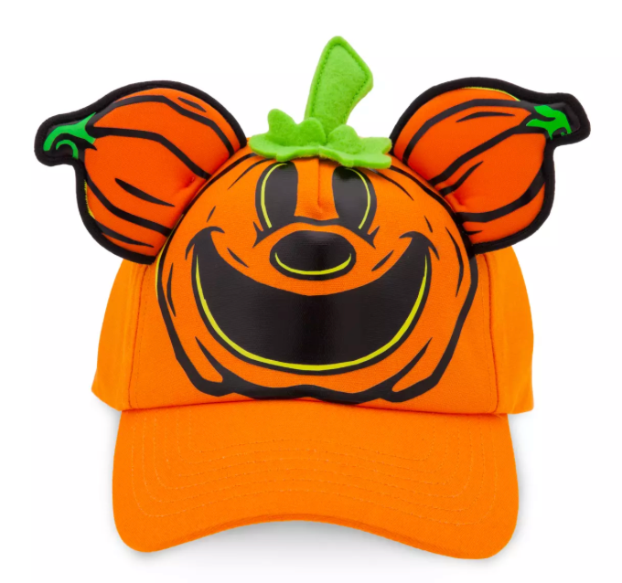 Disney Parks Mickey Mouse Jack-o'-Lantern Glow-in-the-Dark Baseball Cap Hat New