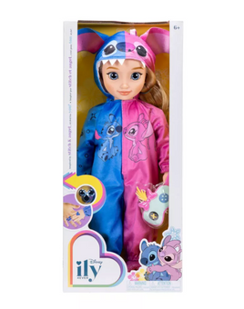 Disney ILY 4EVER 18" Stitch & Angel Inspired Doll Blonde Hair/Blue Eyes New