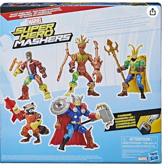 Marvel Super Hero Mashers Thor & Guardians The Galaxy 5 Pack Action Figures NEW