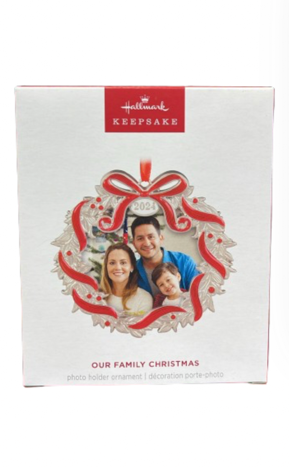 Hallmark 2024 Keepsake Our Family Metal Photo Frame Christmas Ornament New w Box