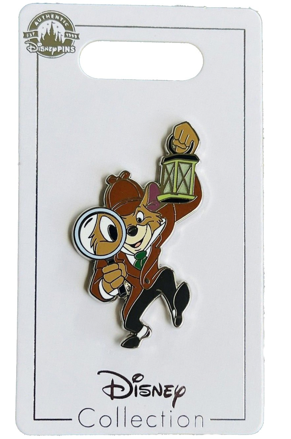 Disney Parks Great Mouse Detective - Basil Of Baker Street Pin New with Card