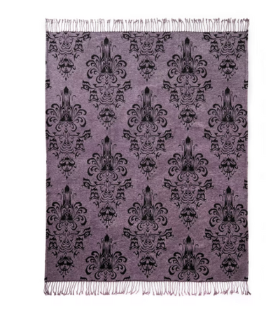 Disney Parks The Haunted Mansion Wallpaper Throw Blanket New With Tag