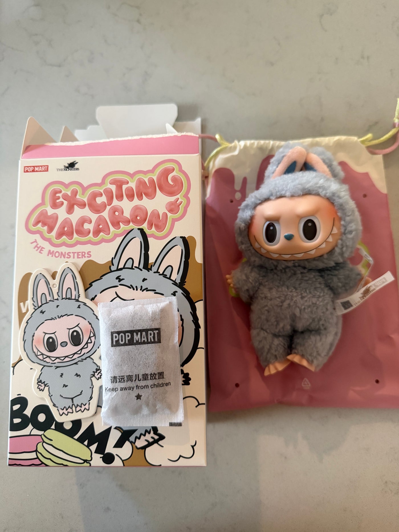Pop Mart Labubu The Monsters Macaron Sea Salt Coconut Vinyl Face Plush Keychain