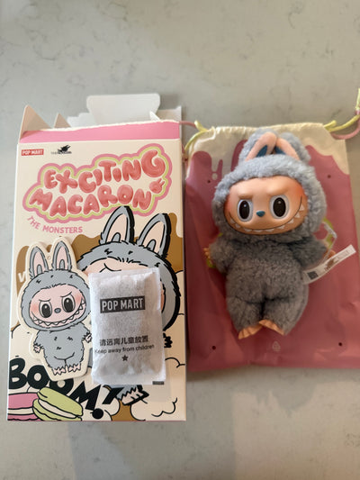Pop Mart Labubu The Monsters Macaron Sea Salt Coconut Vinyl Face Plush Keychain