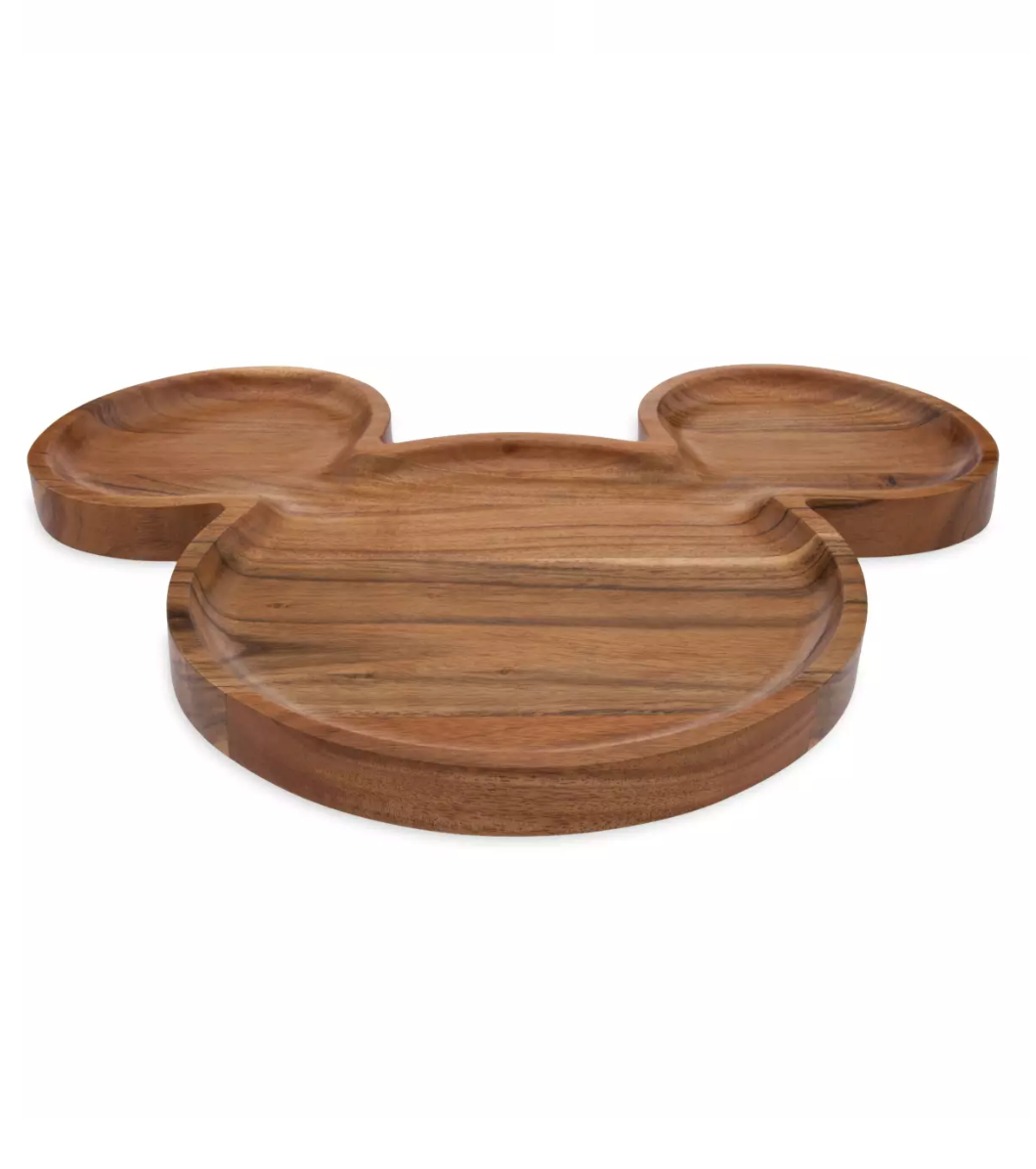 Disney Parks Homestead Collection Wood Mickey Icon Serving Tray New
