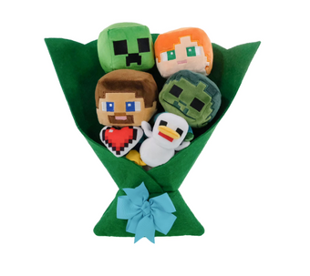 Large Minecraft Plush Bouquet 13" Valentine's Day Toy New With Tag