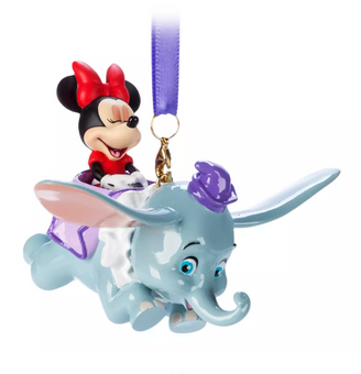 Disney Play in the Park Minnie with Dumbo Sketchbook Christmas Ornament New Tag