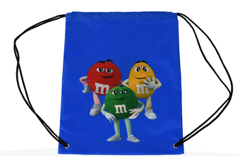 M&M's World All Characters Drawstring Backpack New with Tag
