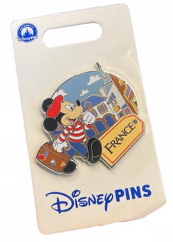 Disney Parks Epcot Mickey Mouse Traveling France Pin New with Card