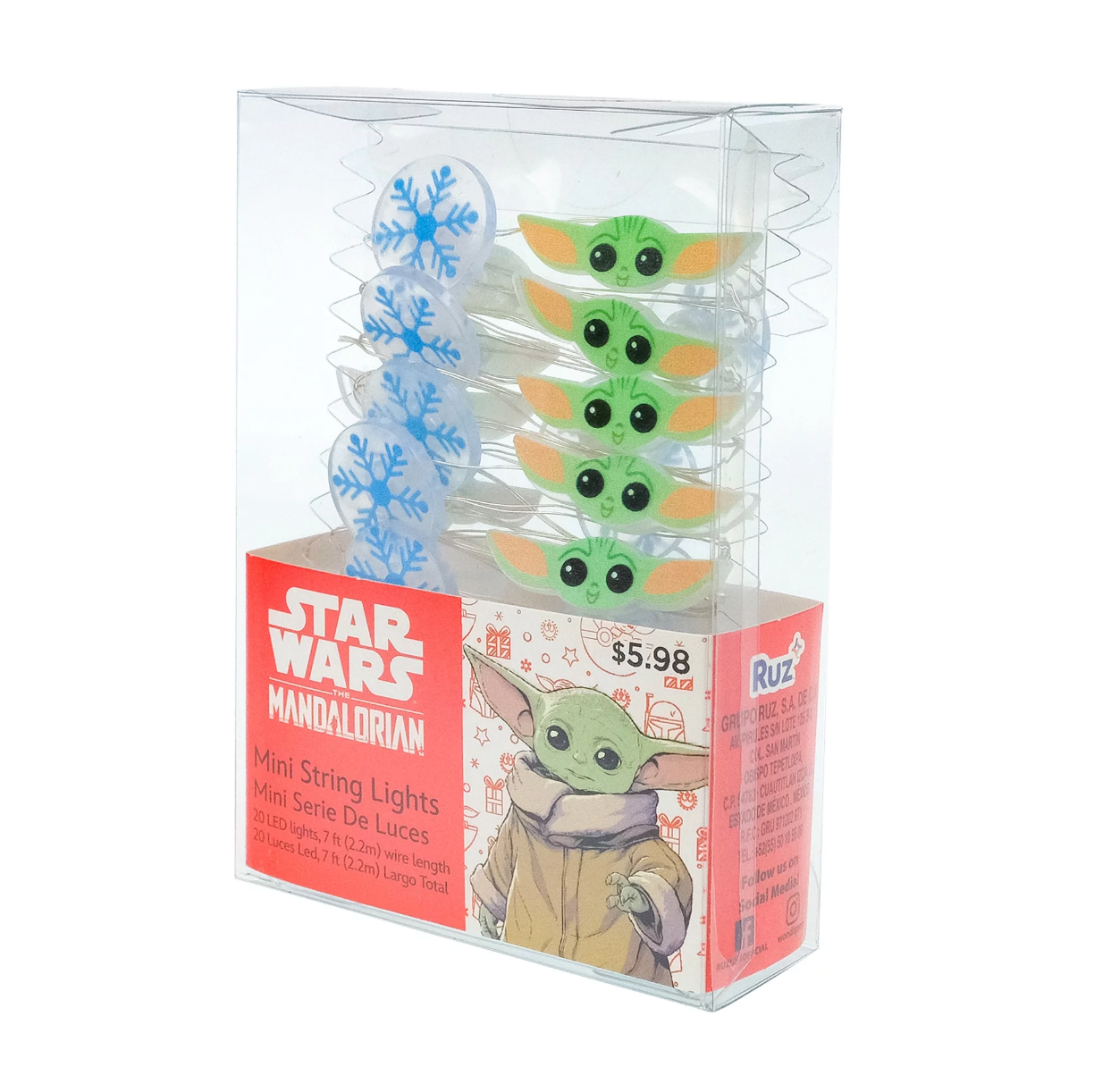 Disney Star Wars The Mandalorian Mini LED String Lights Christmas New With Box