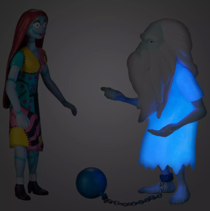 Disney Parks Sally & Gus Action Figure Set Haunted Mansion Holiday Toy New w Tag