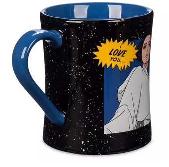Disney Parks Star Wars Princess Leia I Love You Ceramic Coffee Mug New