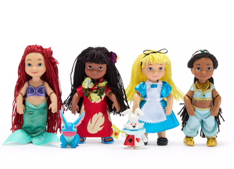 Disney It is a Small World Doll Set 5 1/2'' Ariel Alice Jasmine Lilo New