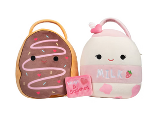 Squishmallows Buddy Buckets Amelie Deja Valentine's Day Treat Pail Plush New Tag