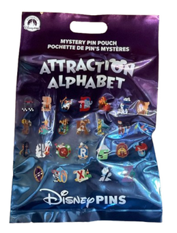 Disney Parks Attraction Alphabet Mystery Pin Pouch New Sealed
