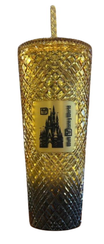 Disney Parks WDW Starbucks Tumbler Black and Gold New with Tag