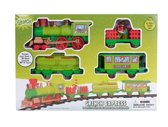 Dr. Seuss The Grinch Express 12‑Piece Holiday Train Set Toy New with Box