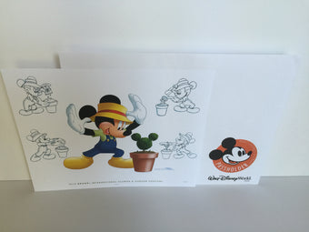 Disney Flower & Garden 2016 Don Ducky Williams Mickey Gardener Art Print New