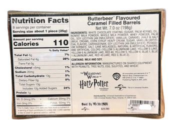 Universal Studios Harry Potter Butterbeer Caramel Filled Barrels New With Tag