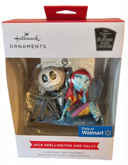 Hallmark Nightmare Jack Skellington and Sally Christmas Ornament New With Box