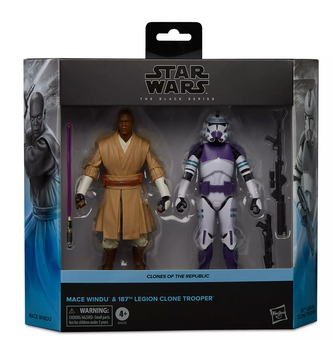 Disney Parks Star Wars Mace Windu & 187th Legion Clone Trooper Action Figure New
