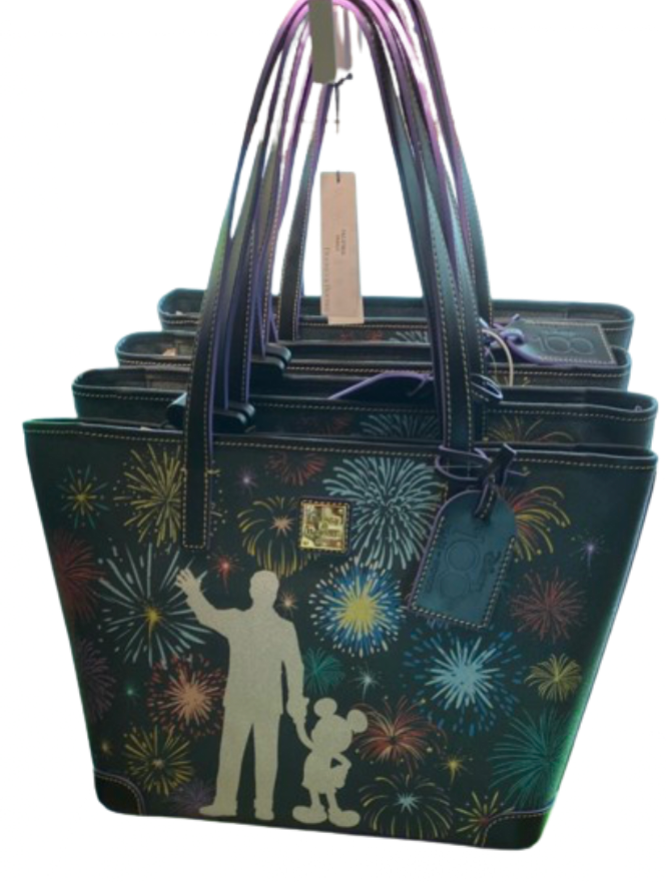 Disney Parks Dooney And Bourke Mickey Parent Fireworks Tote New with Tag
