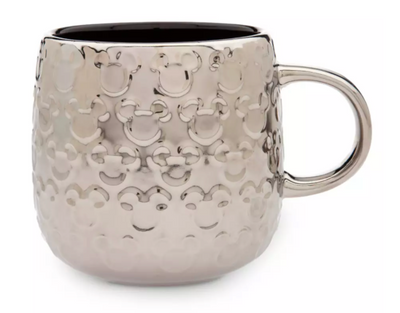 Disney Parks Mickey Mouse Icons Silver Platinum Coffee Mug New With Tag