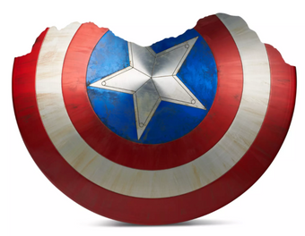 Disney Parks Captain America Battle-Damaged Shield Limited Edition D23 New W Tag