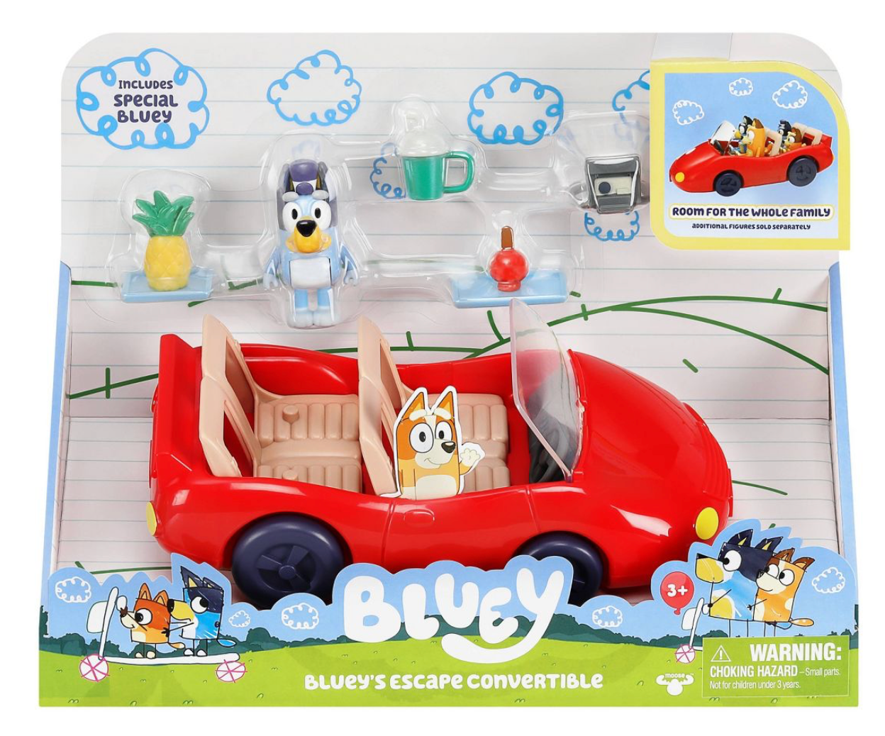 Bluey's Escape Convertible Car Toy New With Box