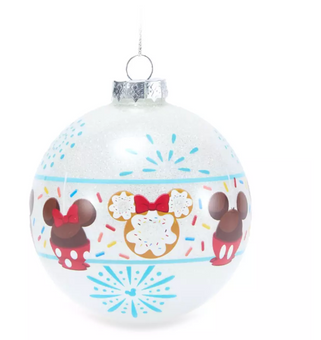 Disney Parks Mickey & Minnie Mouse Sweet Treats Ball Christmas Ornament New Tag
